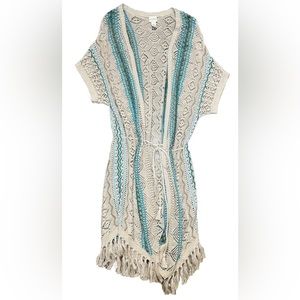 Chico's | Sweaters | Chicos Boho Crochet Open Knit Cardigan With Belt Size 2